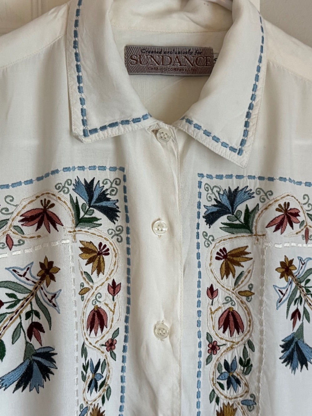 SUNDANCE, WESTERN STYLE EMBROIDERED SHIRT